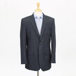 Alan Flusser 42L Gray Check 2-Button Sport Coat Blazer Jacket B490